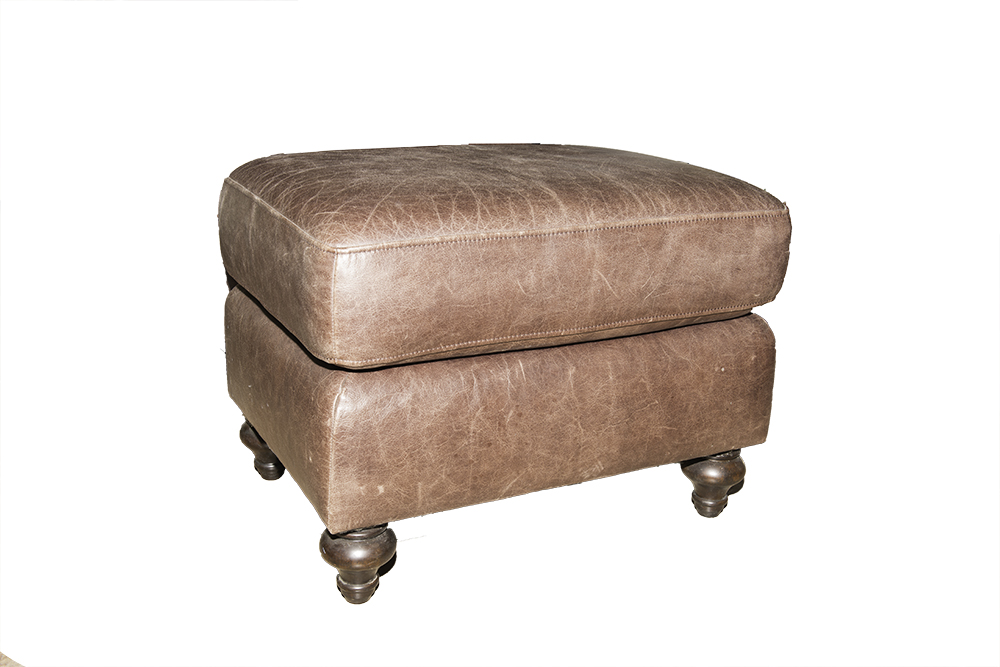 Havertys Leather Chair and Ottoman EBTH